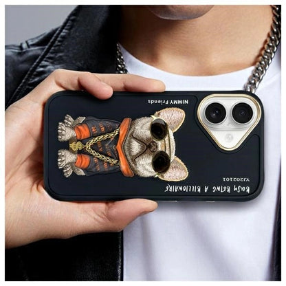 Nimmy Glasses Cool Dog iPhone 16 Case - Black_9