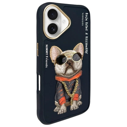 Nimmy Glasses Cool Dog iPhone 16 Case - Black_1