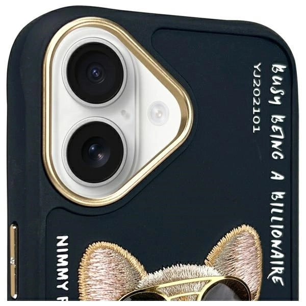 Nimmy Glasses Cool Dog iPhone 16 Case - Black_2