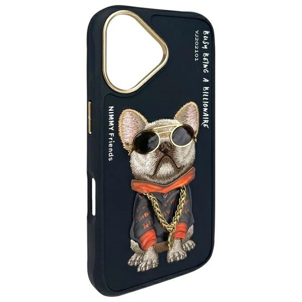 Nimmy Glasses Cool Dog iPhone 16 Case - Black_3