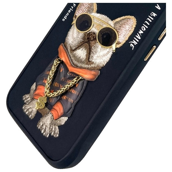 Nimmy Glasses Cool Dog iPhone 16 Case - Black_6