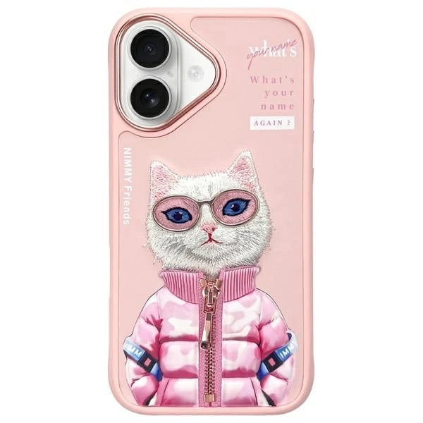 Nimmy Cool&amp;Cute 2.0 Cat Case for iPhone 16 - Pink_0
