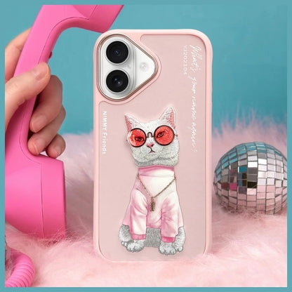 Nimmy Glasses Cool Cat iPhone 16 Case - Pink_9