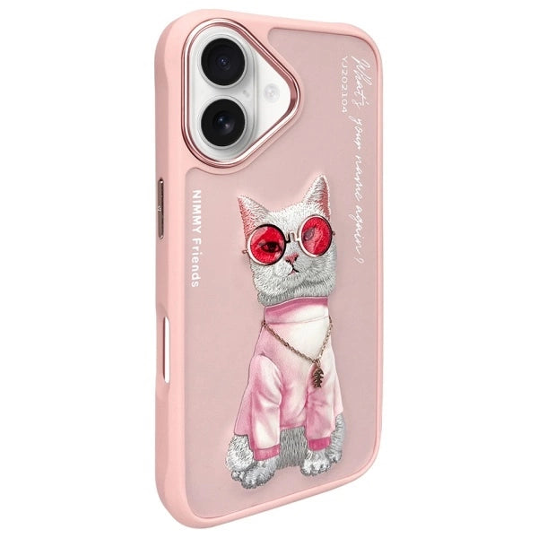Nimmy Glasses Cool Cat iPhone 16 Case - Pink_1
