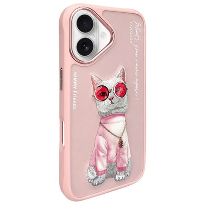 Nimmy Glasses Cool Cat iPhone 16 Case - Pink_1