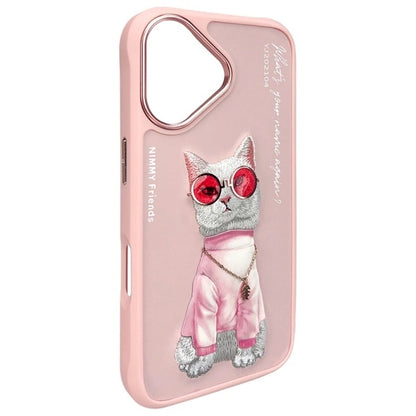 Nimmy Glasses Cool Cat iPhone 16 Case - Pink_3