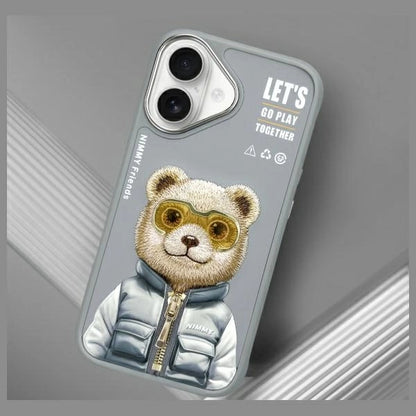Nimmy Cool&amp;Cute 2.0 Bear Case for iPhone 16 - Gray_10