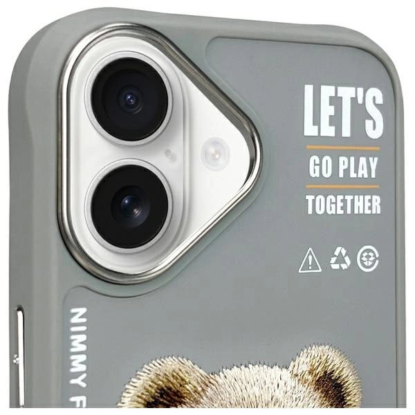 Nimmy Cool&amp;Cute 2.0 Bear Case for iPhone 16 - Gray_2