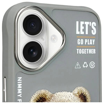 Nimmy Cool&amp;Cute 2.0 Bear Case for iPhone 16 - Gray_2