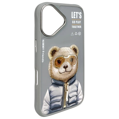 Nimmy Cool&amp;Cute 2.0 Bear Case for iPhone 16 - Gray_3