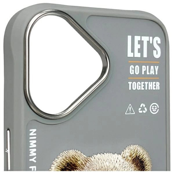 Nimmy Cool&amp;Cute 2.0 Bear Case for iPhone 16 - Gray_4