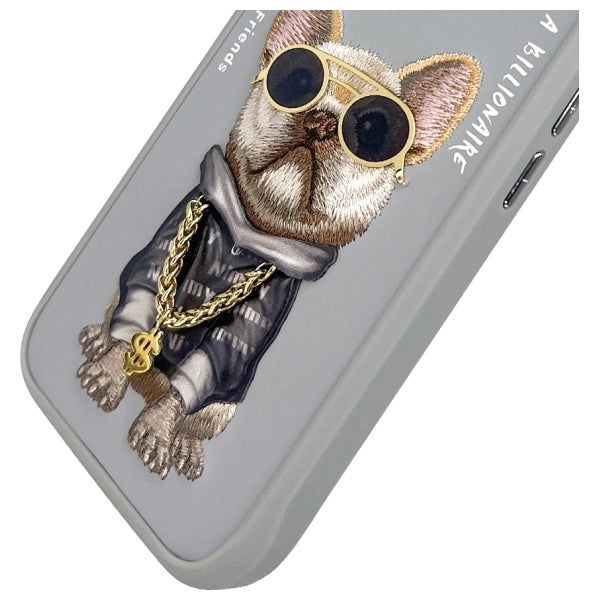 Nimmy Glasses Cool Dog iPhone 16 Case - Gray_6
