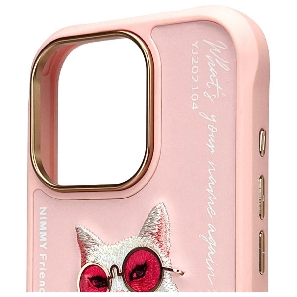 Nimmy Glasses Cool Cat Case for iPhone 16 Pro - Pink_2