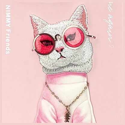 Nimmy Glasses Cool Cat Case for iPhone 16 Pro - Pink_6