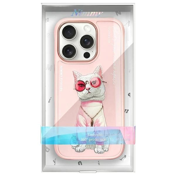 Nimmy Glasses Cool Cat Case for iPhone 16 Pro - Pink_8