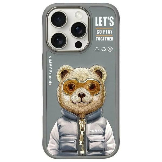 Nimmy Cool&amp;Cute 2.0 Bear Case for iPhone 16 Pro - Gray_0
