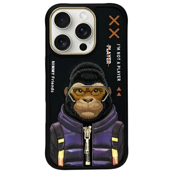 Nimmy Cool&amp;Cute 2.0 Monkey Case for iPhone 16 Pro Max - Black_0