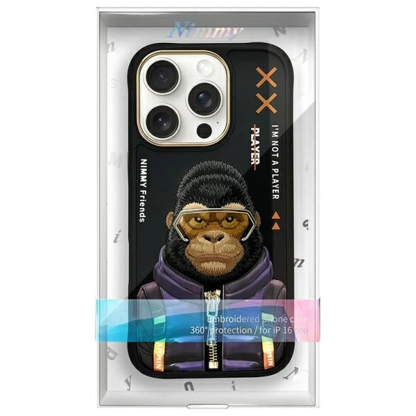 Nimmy Cool&amp;Cute 2.0 Monkey Case for iPhone 16 Pro Max - Black_8