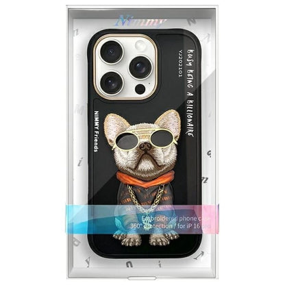 Nimmy Glasses Cool Dog Case for iPhone 16 Pro Max - Black_8