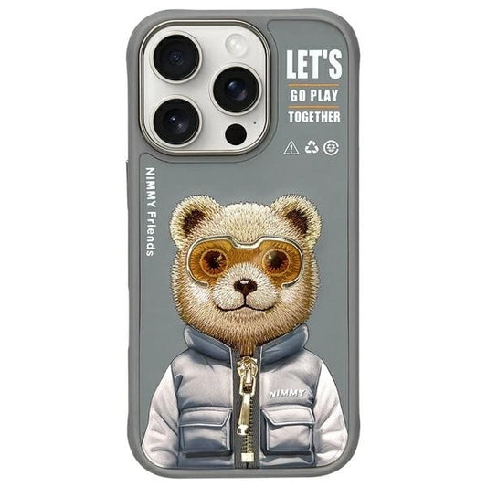 Nimmy Cool&amp;Cute 2.0 Bear Case for iPhone 16 Pro Max - Gray_0