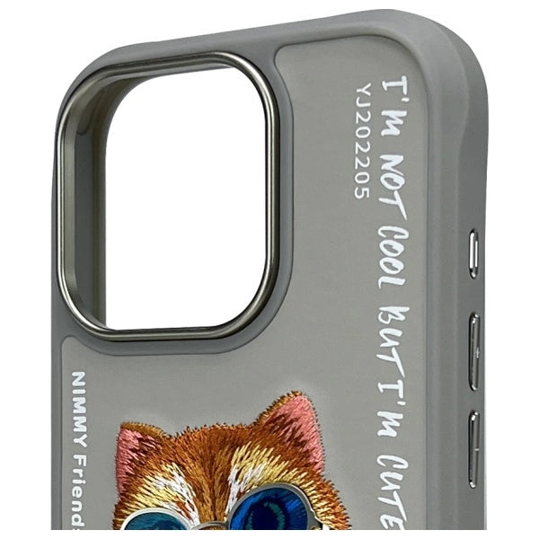 Nimmy Glasses Cool Cat Case for iPhone 16 Pro Max - Gray_2