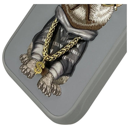 Nimmy Glasses Cool Dog Case for iPhone 16 Pro Max - Gray_3