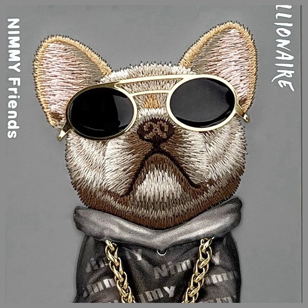 Nimmy Glasses Cool Dog Case for iPhone 16 Pro Max - Gray_6