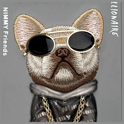 Nimmy Glasses Cool Dog Case for iPhone 16 Pro Max - Gray_6