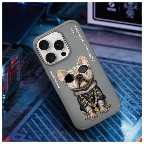 Nimmy Glasses Cool Dog Case for iPhone 16 Pro Max - Gray_7