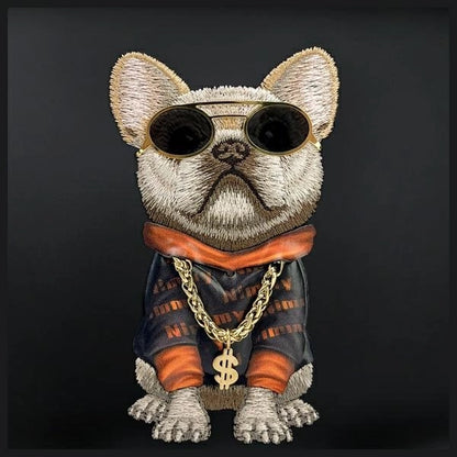 Nimmy Crossbody Glasses Cool Dog Shoulder Bag - Black_2