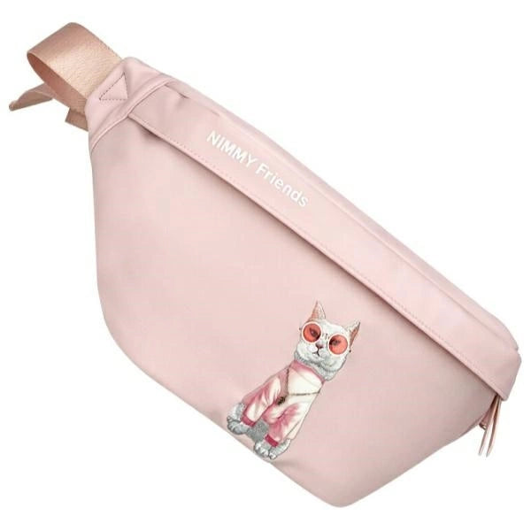 Nimmy Crossbody Glasses Cool Cat Shoulder Bag - Pink_0