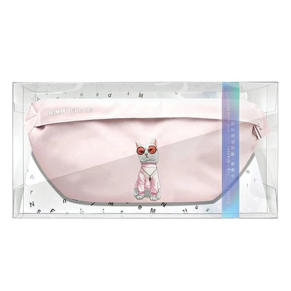 Nimmy Crossbody Glasses Cool Cat Shoulder Bag - Pink_11