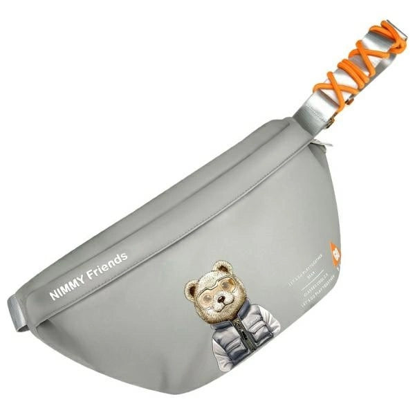 Nimmy Crossbody Cool&amp;Cute 2.0 Bear Shoulder Bag - Gray_0