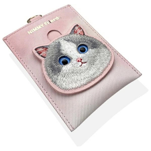 Nimmy Big Eyed Pet 2.0 Cat Wallet Card Holder - Pink_2