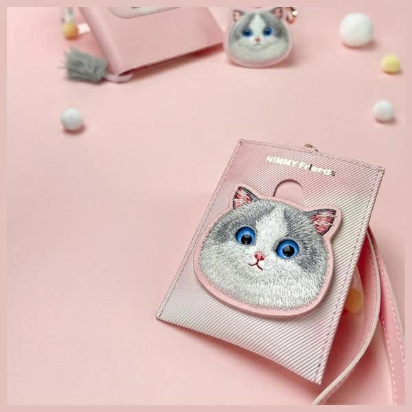 Nimmy Big Eyed Pet 2.0 Cat Wallet Card Holder - Pink_3