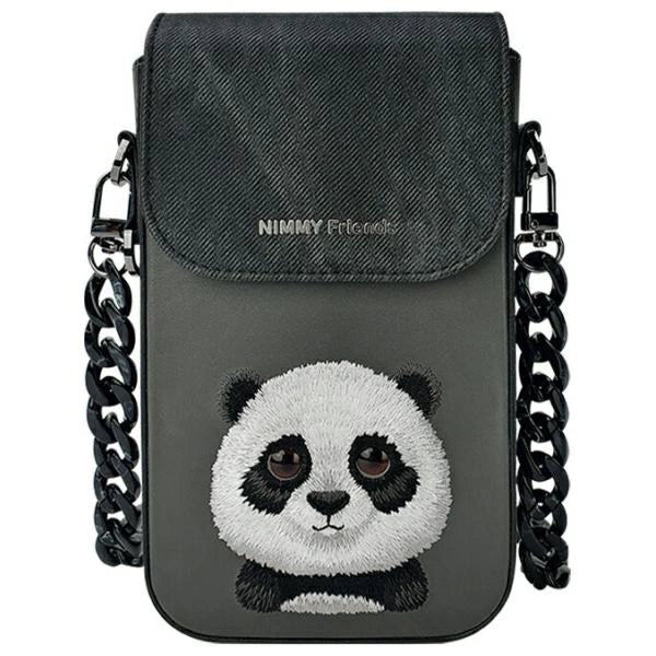 Nimmy Big Eyed Pet 2.0 Panda Phone Bag - Black_0