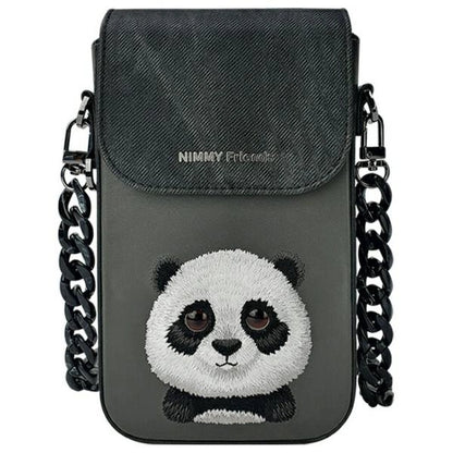 Nimmy Big Eyed Pet 2.0 Panda Phone Bag - Black_0