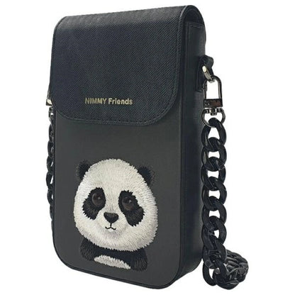 Nimmy Big Eyed Pet 2.0 Panda Phone Bag - Black_1