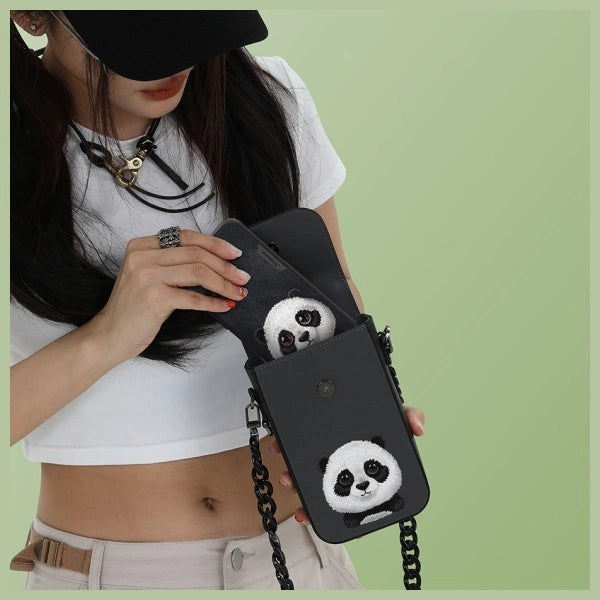 Nimmy Big Eyed Pet 2.0 Panda Phone Bag - Black_6