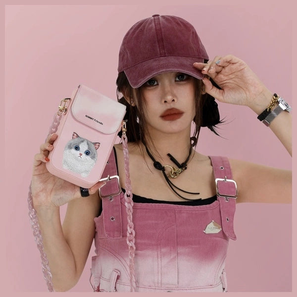 Nimmy Big Eyed Pet 2.0 Cat Phone Bag - Pink_6