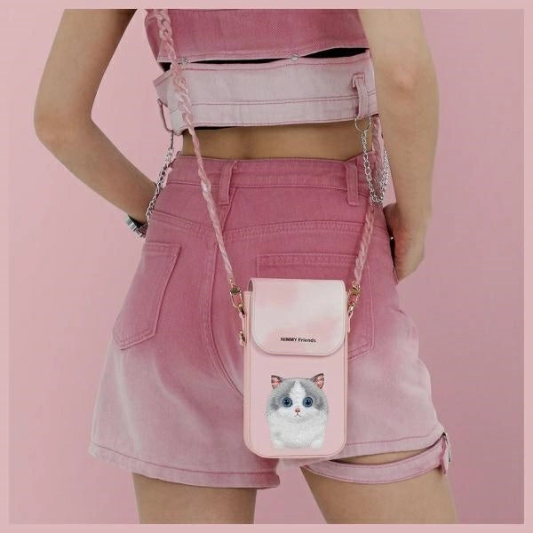 Nimmy Big Eyed Pet 2.0 Cat Phone Bag - Pink_7