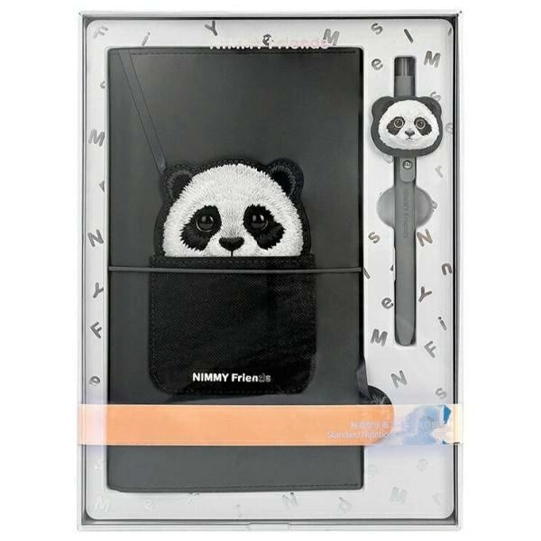 Nimmy Big Eyed Pet 2.0 Panda 2-in-1 Notebook + Pen Set - Black_0
