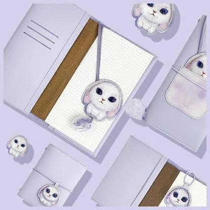 Nimmy Big Eyed Pet 2.0 Rabbit 2-in-1 Notebook + Pen Set - Purple_4