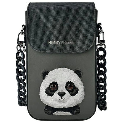 Nimmy Big Eyed Pet 2.0 Panda 3-in-1 Phone Bag + Wallet + Tracker Case - Black_1