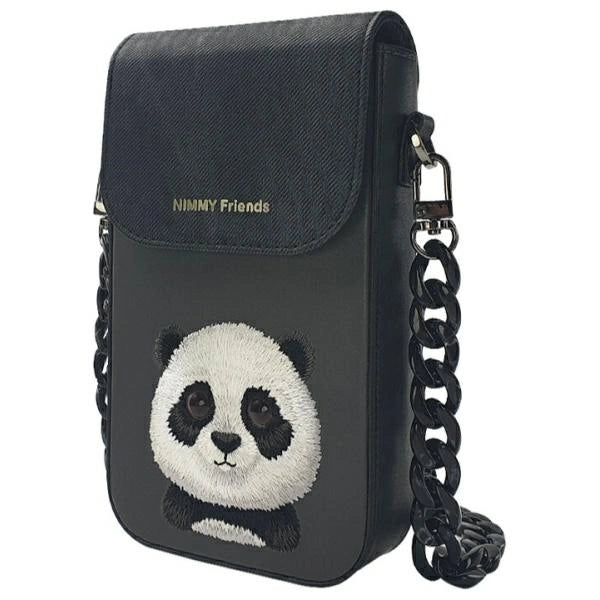 Nimmy Big Eyed Pet 2.0 Panda 3-in-1 Phone Bag + Wallet + Tracker Case - Black_4