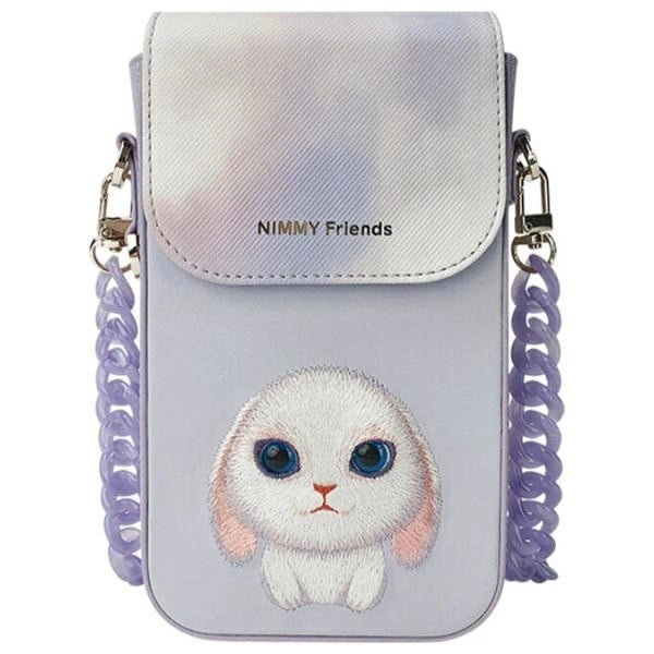 Nimmy Big Eyed Pet 2.0 Rabbit 3-in-1 Phone Bag + Wallet + Tracker Case - Purple_1