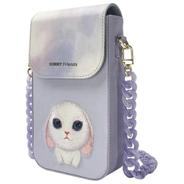 Nimmy Big Eyed Pet 2.0 Rabbit 3-in-1 Phone Bag + Wallet + Tracker Case - Purple_4