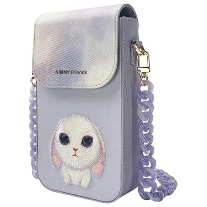 Nimmy Big Eyed Pet 2.0 Rabbit 3-in-1 Phone Bag + Wallet + Tracker Case - Purple_4