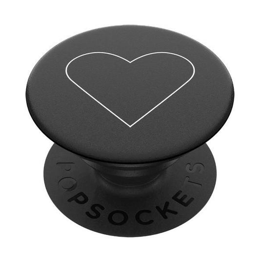 Popsockets 2 White Heart Black Holder and Phone Stand_0