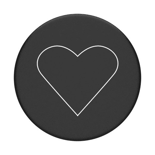 Popsockets 2 White Heart Black Holder and Phone Stand_2